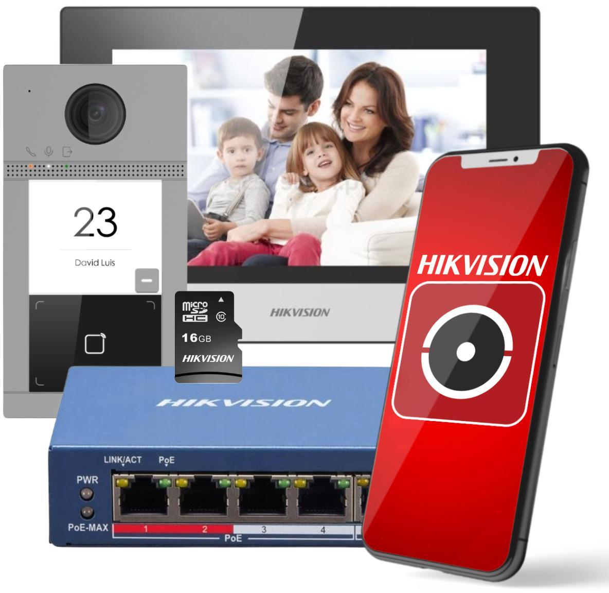 Kit d'interphone Vidéo IP DS-KIS604-P(C)