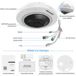 Fisheye 360° 5MP IP Hikvision caméras
